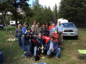 Okanagan Chapter volunteers at a May 2015 work bee at Trapping Creek