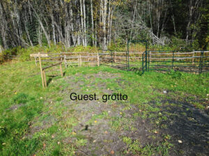 Aerial view of the guest paddocks at Coalmine Camp