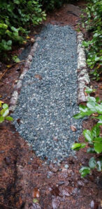 Fresh gravel surface on the rehabilitated Pickles Road Trail